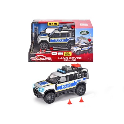 Majorette masina de politie land rover cu lumini si sunete