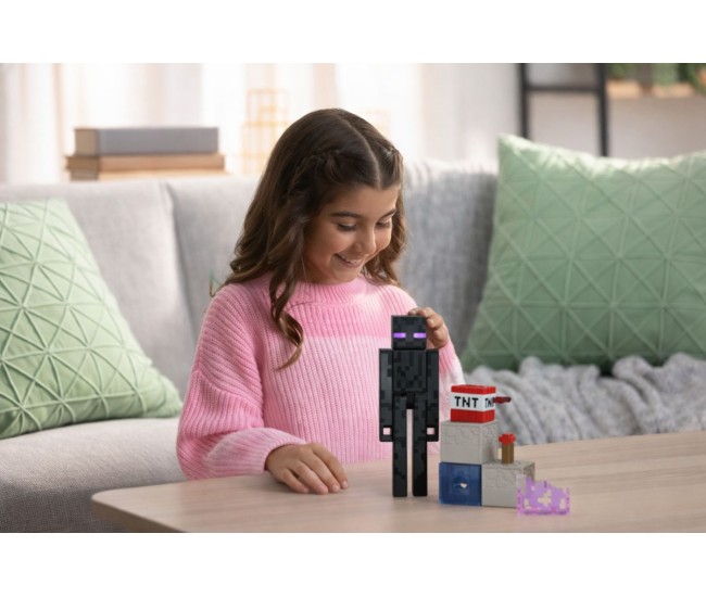 Minecraft craft a block figurina enderman 8cm