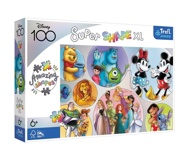 Puzzle trefl primo super shape xxl 160 disney 100 lumea disney Puzzle trefl primo super shape xxl 160 disney 100 lumea disney