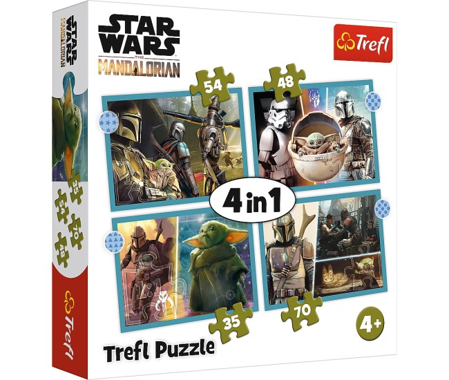 Puzzle trefl 4in1 star wars - mandalorianul Puzzle trefl 4in1 star wars - mandalorianul