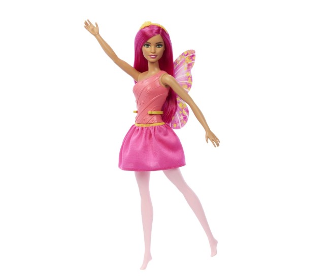 Barbie papusa barbie zana cu par si tinuta roz