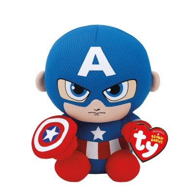 Plus ty 15cm beanie babies marvel captain america