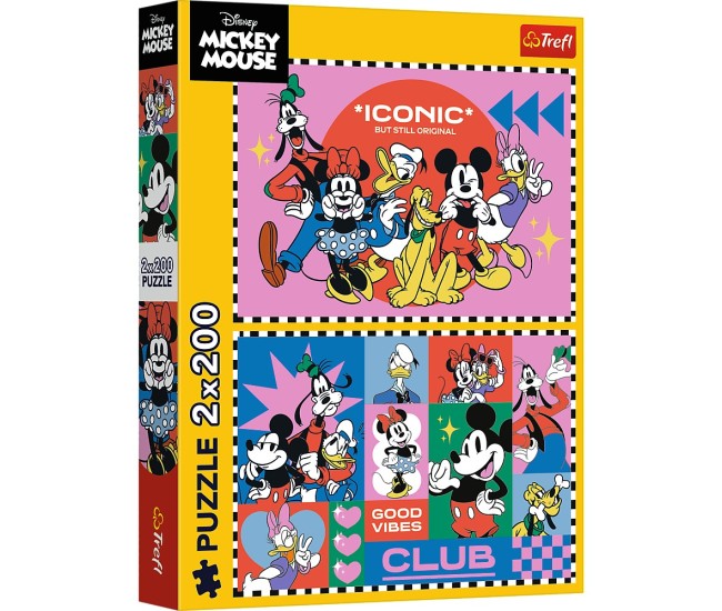 Puzzle trefl 2x200 disney mickey mouse timp cu prietenii Puzzle trefl 2x200 disney mickey mouse timp cu prietenii