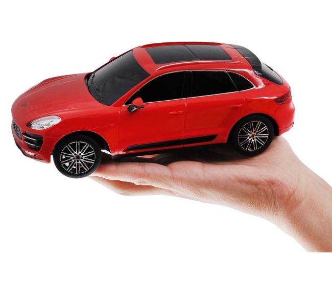 Masina cu telecomanda porsche macan turbo rosu cu scara 1 la 24 Masina cu telecomanda porsche macan turbo rosu cu scara 1 la 24