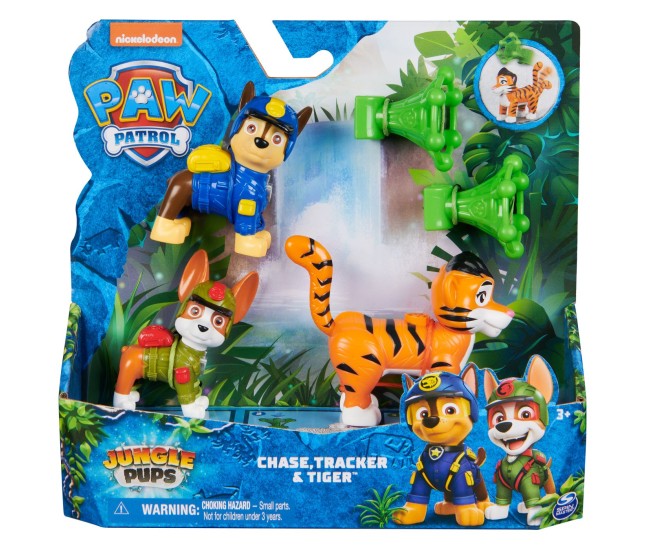 Patrula catelusilor jungle pups set 3 figurine chase tracker si tigrul Patrula catelusilor jungle pups set 3 figurine chase tracker si tigrul