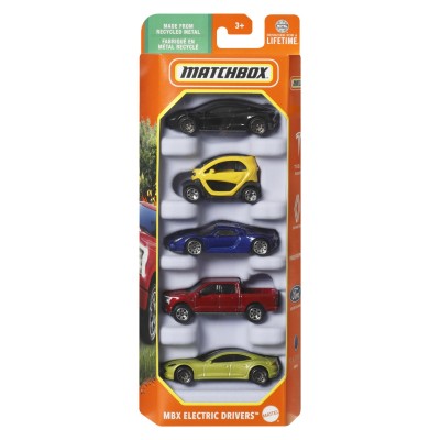 Matchbox set 5 masinute metalice mbx electric drivers scara 1:64