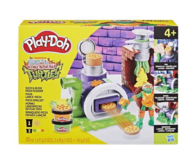 Play doh povestiri cu testoase ninja adolescente mutante set plastelina pizza taie si arunca Play doh povestiri cu testoase ninja adolescente mutante set plastelina pizza taie si arunca