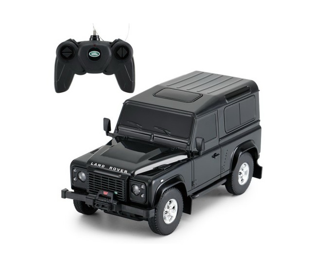 Masina cu telecomanda land rover defender negru cu scara 1 la 24 Masina cu telecomanda land rover defender negru cu scara 1 la 24