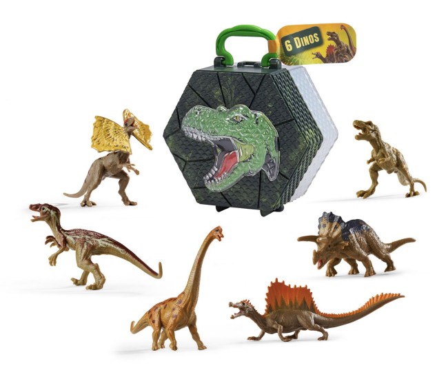 Nature world dino set 6 dinozauri in cutie piramida