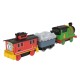 Thomas locomotiva motorizata percy brake car bruno cu 2 vagoane Thomas locomotiva motorizata percy brake car bruno cu 2 vagoane