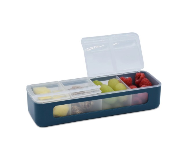 Cutie snack 4 compartimente, melii luxe, blue
