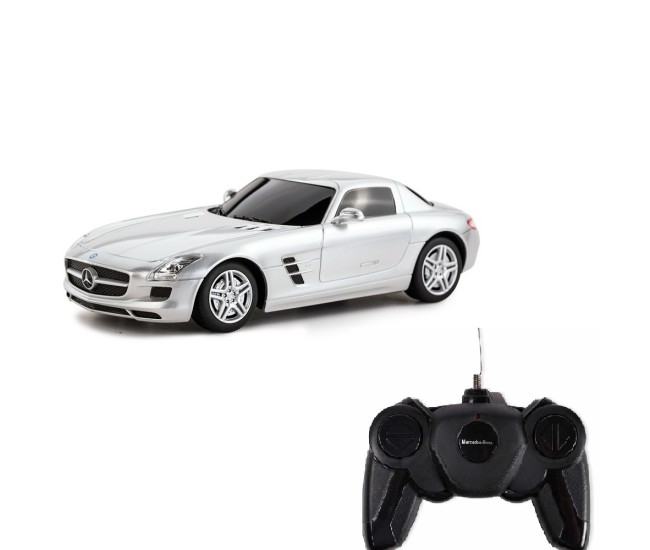 Masina cu telecomanda mercedes-benz sls amg argintie scara 1 la 24 Masina cu telecomanda mercedes-benz sls amg argintie scara 1 la 24