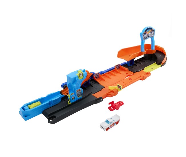 Hot wheels city transformarea garajului de cascadorii cu masinuta inclusa