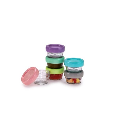 Set 6 recipiente sticla pentru hrana bebe, melii, 59 ml