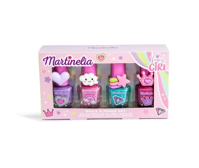 Martinelia super girl set 4 lacuri de unghii si inele Martinelia super girl set 4 lacuri de unghii si inele