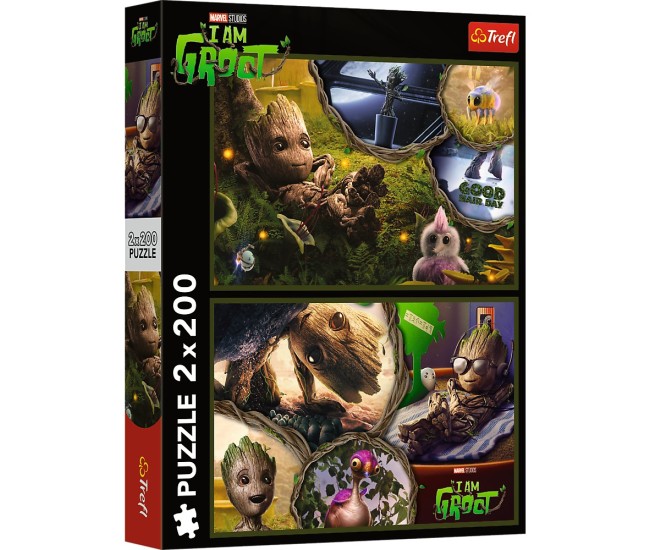 Puzzle trefl 2x200 marvel eu sunt groot Puzzle trefl 2x200 marvel eu sunt groot