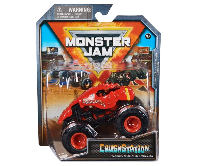 Monster jam masinuta metalica crushstation scara 1 la 64 Monster jam masinuta metalica crushstation scara 1 la 64
