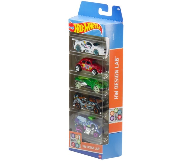 Set 5 masini hot wheels design lab