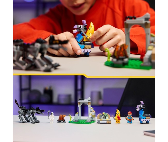 Lego fortnite tabara lui peely si sparkplug 77075