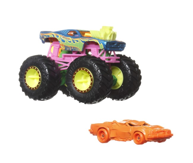 Hot wheels monster truck si masinuta metalica rodger dodger Hot wheels monster truck si masinuta metalica rodger dodger