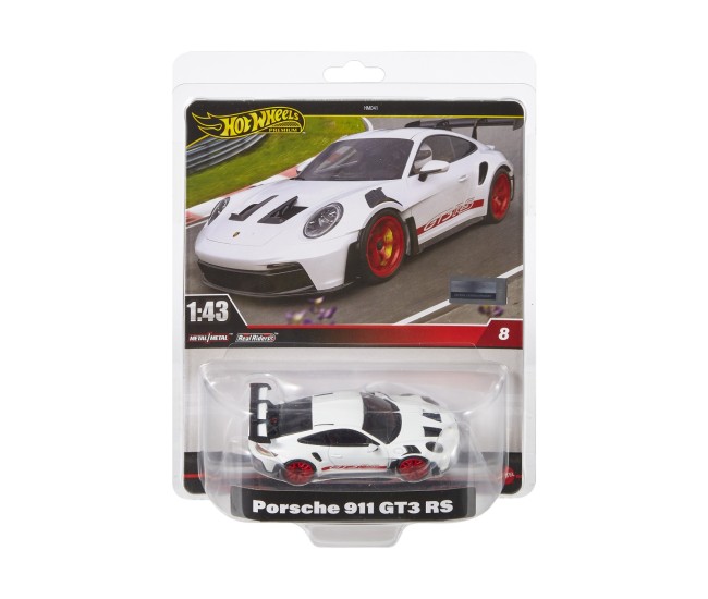 Hot wheels premium real riders masinuta metalica porsche 911 gt3 rs scara 1:43 Hot wheels premium real riders masinuta metalica porsche 911 gt3 rs scara 1:43