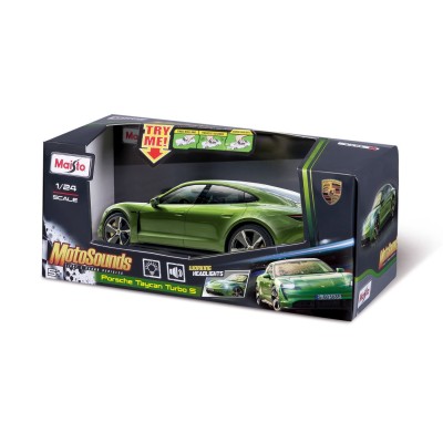 Maisto masinuta cu sunete si lumini porsche taycan turbo s scara 1 la 24