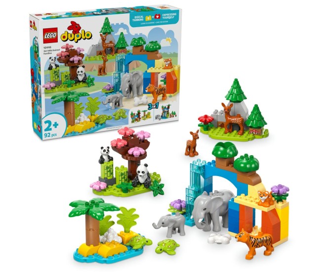 Lego duplo familii de animale salbatice 3 În 1 10446 Lego duplo familii de animale salbatice 3 În 1 10446