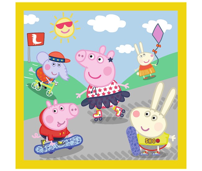 Puzzle trefl 3in1 peppa pig o zi aniversara