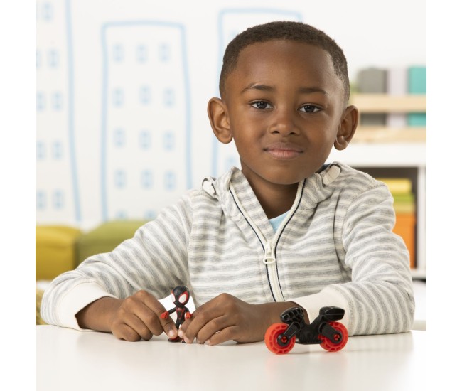 Spiderman set motocicleta si figurina miles morales spider man 6cm Spiderman set motocicleta si figurina miles morales spider man 6cm