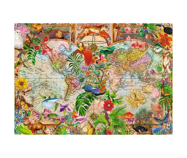 Puzzle trefl 1000 premium plus tea time harta antica a lumii Puzzle trefl 1000 premium plus tea time harta antica a lumii