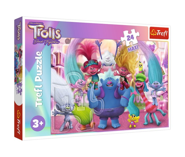 Puzzle trefl 24 maxi in lumea trolilor Puzzle trefl 24 maxi in lumea trolilor