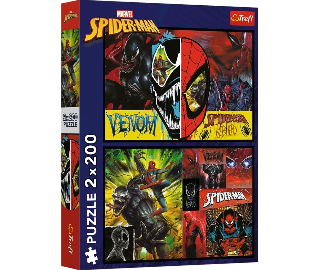 Puzzle trefl 2x200 spider man zi si noapte Puzzle trefl 2x200 spider man zi si noapte