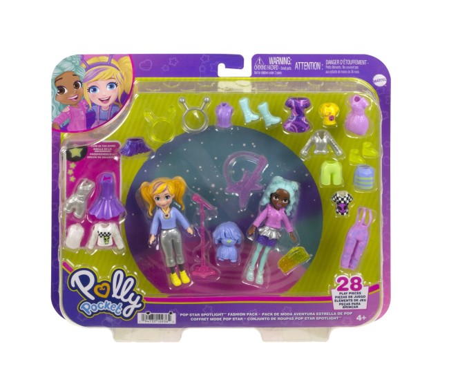Polly pocket set 2 papusi si accesorii 28 piese Polly pocket set 2 papusi si accesorii 28 piese