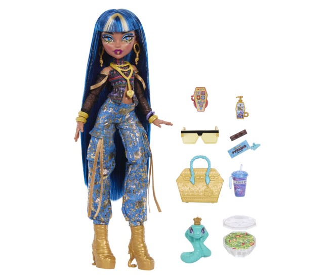 Monster high papusa cleo denile cu accesorii