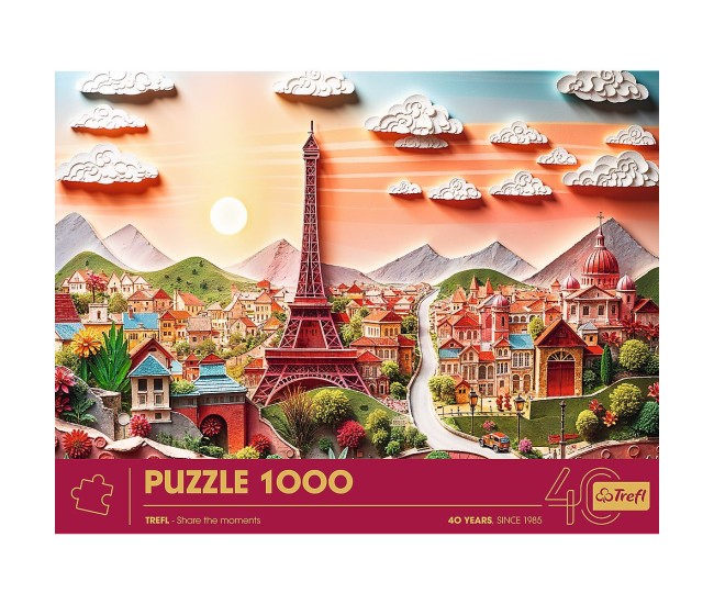 Puzzle trefl 1000 editia aniversara 40 de ani 3d paris Puzzle trefl 1000 editia aniversara 40 de ani 3d paris