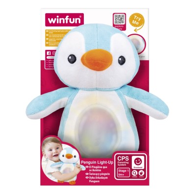 Winfun jucarie pinguin albastru cu sunete si lumini