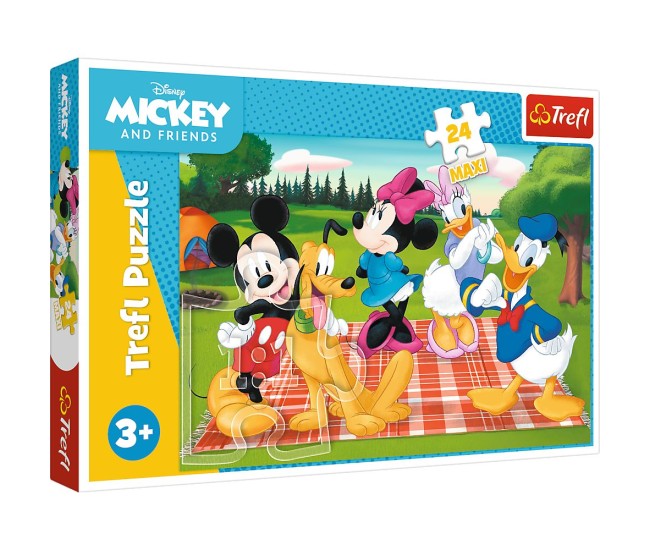 Puzzle trefl 24 maxi disney mickey mouse si prietenii preferatul lui mickey