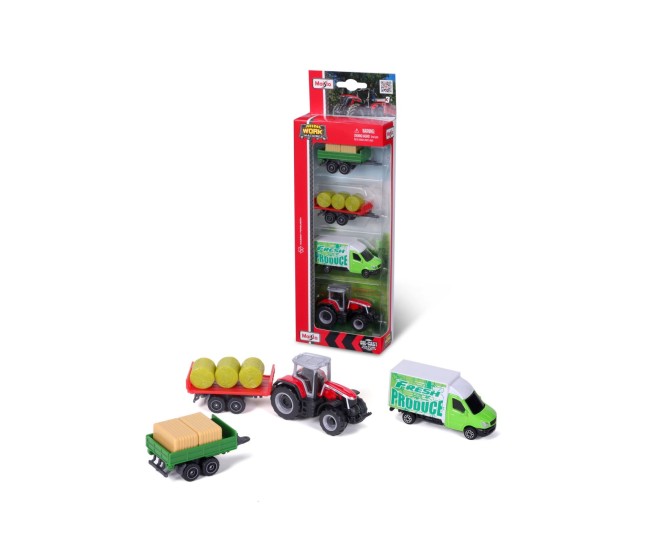Maisto set 4 utiliaje agricole massey Maisto set 4 utiliaje agricole massey