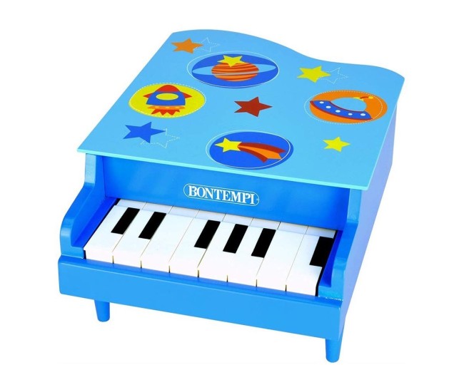 Bontempi pian din lemn cu 8 clape bleu Bontempi pian din lemn cu 8 clape bleu