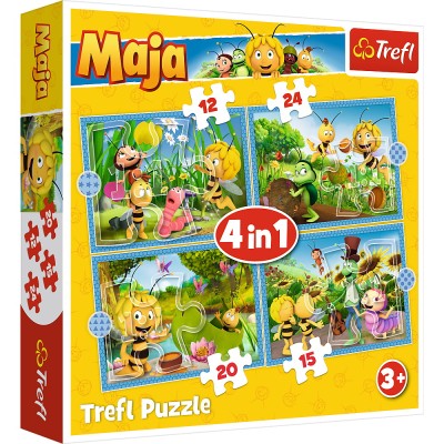 Puzzle trefl 4in1 aventurile albinutei maya Puzzle trefl 4in1 aventurile albinutei maya
