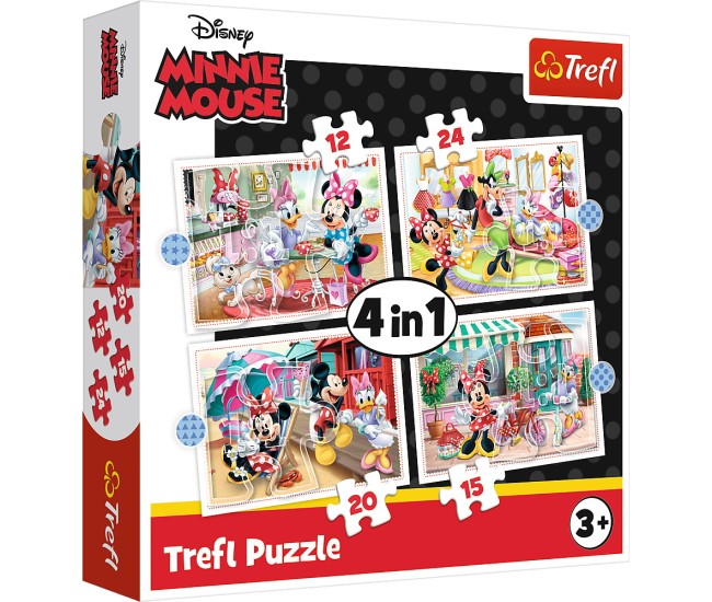 Puzzle trefl 4in1 minnie mouse si prietenii ei