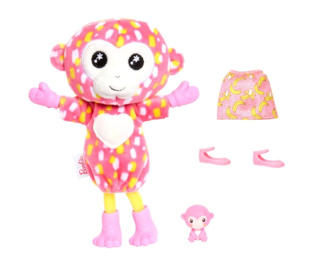 Barbie papusa chelsea cutie reveal maimutica