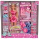 Papusa steffi mega fashion set cu hainute de schimb Papusa steffi mega fashion set cu hainute de schimb