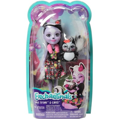 Enchantimals papusi cu animalute sage skunk si caper