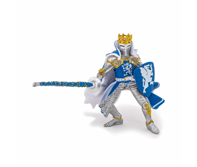 Papo figurina rege cu blazon dragon albastru Papo figurina rege cu blazon dragon albastru