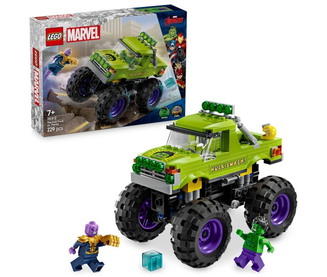 Lego super heroes hulk in vehicul de teren contra lui thanos 76312