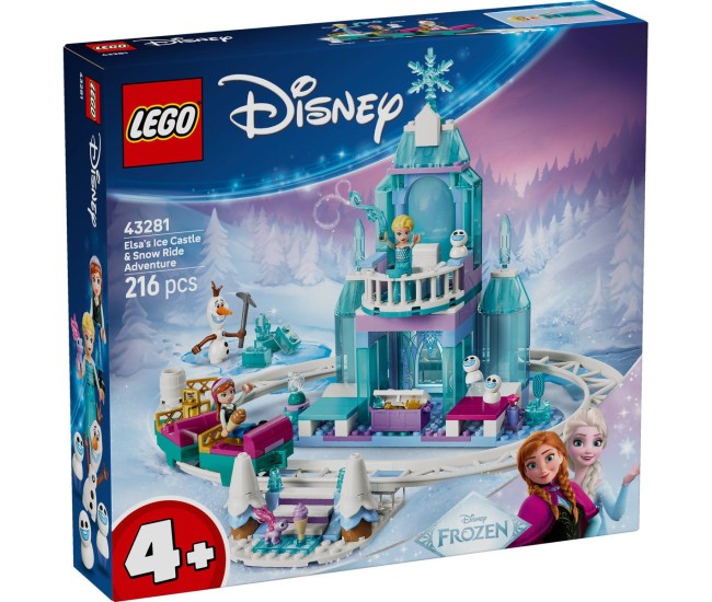 Lego disney frozen aventura cu sania pe sine la castelul de gheata  al elsei 43281