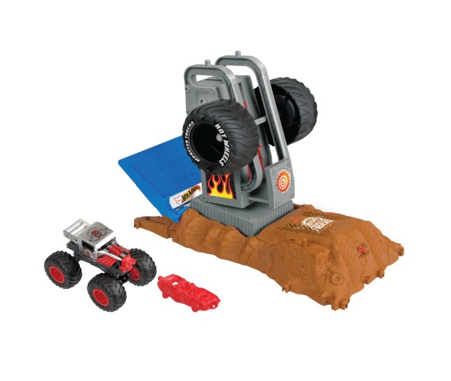 Hot wheels monster trucks entry challenge arena smashers provocarea tire press Hot wheels monster trucks entry challenge arena smashers provocarea tire press