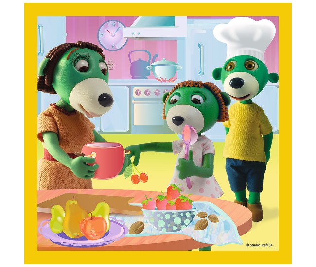 Puzzle trefl 3in1 distractie in familia trefiliki Puzzle trefl 3in1 distractie in familia trefiliki