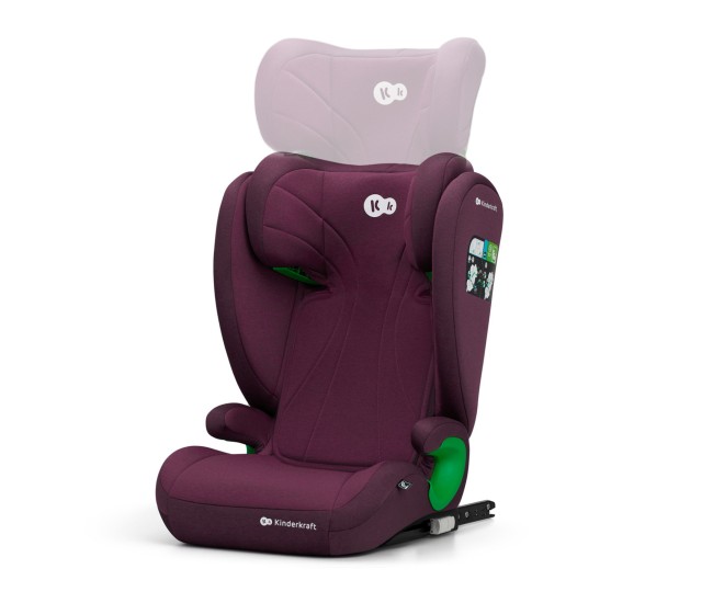 Scaun auto kinderkraft junior fix2, i-size 100-150 cm, cherry red